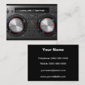 DJのターンテーブルの名刺 名刺 (正面/裏面)