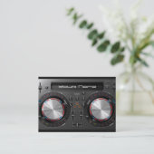 DJのターンテーブルの名刺 名刺 (スタンド正面)