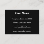 DJのターンテーブルの名刺 名刺 (裏面)