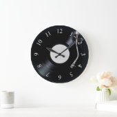 DJのターンテーブルの柱時計 ラージ壁時計 (ホーム)