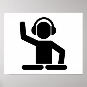 DJのターンテーブル ポスター