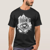 DJのターンテーブル Tシャツ (正面)