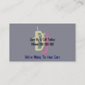 DJのディスクジョッキーの名刺 名刺 (裏面)