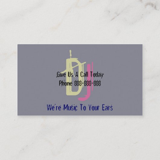 DJのディスクジョッキーの名刺 名刺 (裏面)