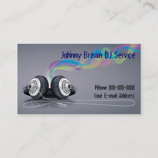 DJのディスクジョッキーの名刺 名刺 (正面)