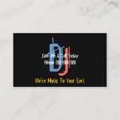 DJのディスクジョッキーの名刺 名刺 (裏面)