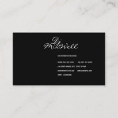 DJのディスクジョッキークラブパーティーの名刺 名刺 (裏面)