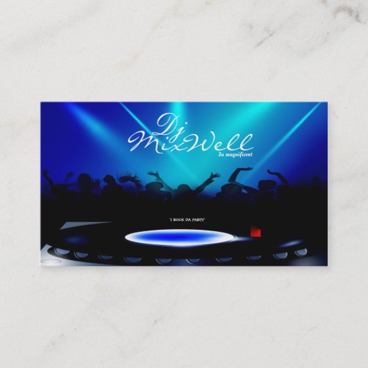 DJのディスクジョッキークラブパーティーの名刺 名刺 (正面)