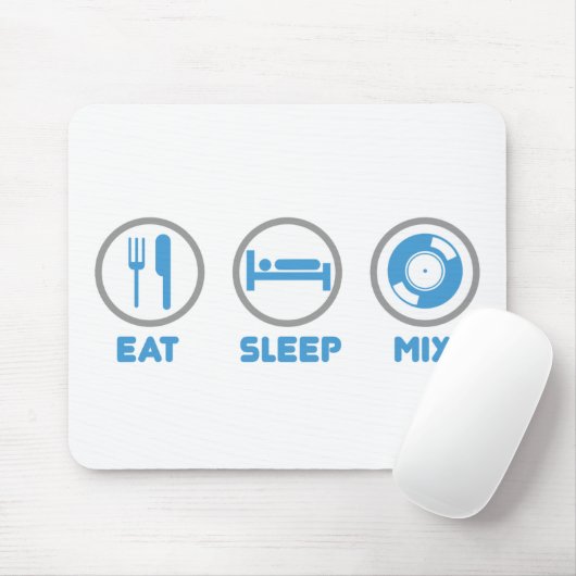 - DJのディスクジョッキー音楽デッキを再度食べて下さい、眠らせて下さい、混合して下さい マウスパッド (マウス)