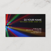 DJのディスコはライト名刺を発します 名刺 (裏面)