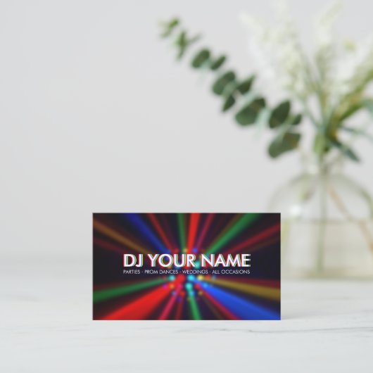 DJのディスコはライト名刺を発します 名刺 (スタンド正面)