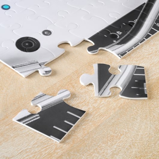 djのビニールのターンテーブルの終わりの上りのデザイン ジグソーパズル (側面)