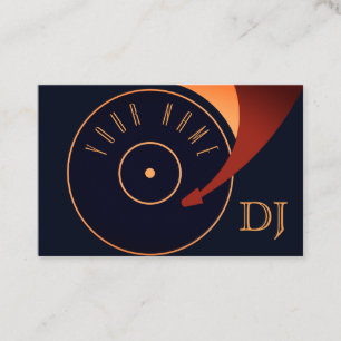 DJのビニールの一定のイラストレーションカバー 名刺