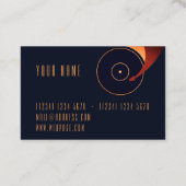 DJのビニールの一定のイラストレーションカバー 名刺 (裏面)