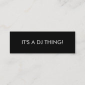 DJのプロフィールカード スキニー名刺 (裏面)