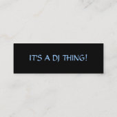 DJのプロフィールカード スキニー名刺 (裏面)