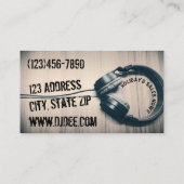 DJのヘッドホーンの名刺 名刺 (裏面)