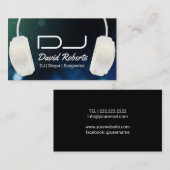 DJのヘッドホーンの近代音楽 名刺 (正面/裏面)