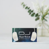 DJのヘッドホーンの近代音楽 名刺 (スタンド正面)