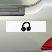 djのヘッドホーン バンパーステッカー (車上)
