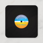DJのミュージシャンの生産のレトロの専門カバー スクエア名刺 (正面)
