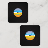 DJのミュージシャンの生産のレトロの専門カバー スクエア名刺 (正面/裏面)