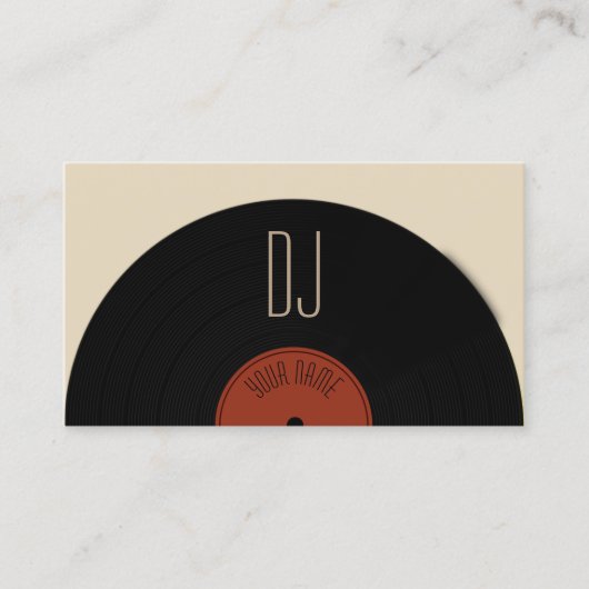 DJのレコードのプレートカバー 名刺 (正面)