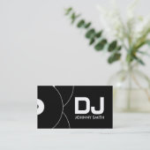DJのレコードの音楽業界カード 名刺 (スタンド正面)