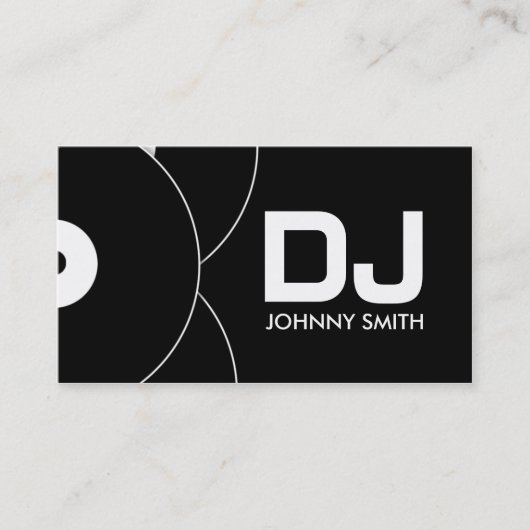 DJのレコードの音楽業界カード 名刺 (正面)