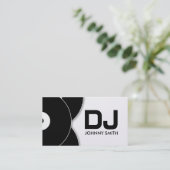 DJのレコードの音楽業界カード 名刺 (スタンド正面)