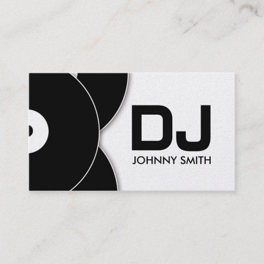 DJのレコードの音楽業界カード 名刺 (正面)