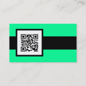 DJのロゴの印カバー黒の鮮やかなミント 名刺 (裏面)