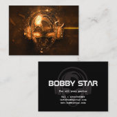 DJのロゴの名刺を爆発する専門の火 名刺 (正面/裏面)