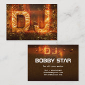 DJのロゴの名刺を爆発するProffesionalの金ゴールド 名刺 (正面/裏面)