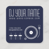 DJの一定の音楽的なテンプレートカバー スクエア名刺 (正面)