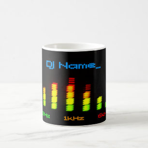 Djの個人的な平衡装置のバーEQ -あなたの名前を加えて下さい コーヒーマグカップ
