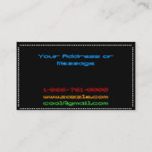 Djの個人的な平衡装置のバーEQ -あなたの名前を加えて下さい 名刺 (裏面)