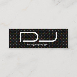 DJの光っているパステル調の星 スキニー名刺