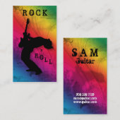 DJの名刺のギター音楽虹 名刺 (正面/裏面)