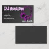 DJの名刺[ピンクカスタマイズ可能な] - 名刺 (正面/裏面)