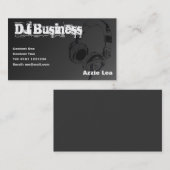 DJの名刺[黒カスタマイズ可能な] - 名刺 (正面/裏面)