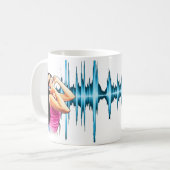 DJの女性Red Cup コーヒーマグカップ (正面左)