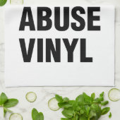 DJの実在ABUSE VINYL キッチンタオル (折り畳み)