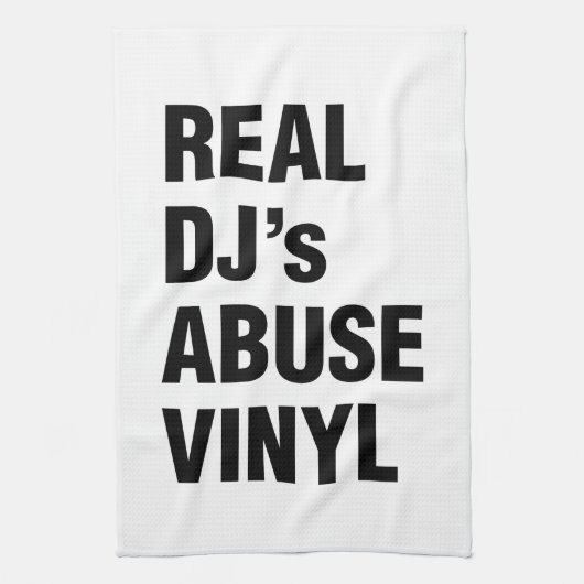 DJの実在ABUSE VINYL キッチンタオル (縦)