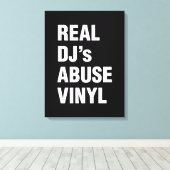 DJの実在ABUSE VINYL キャンバスプリント (インサイチュ (ウッドフロア))