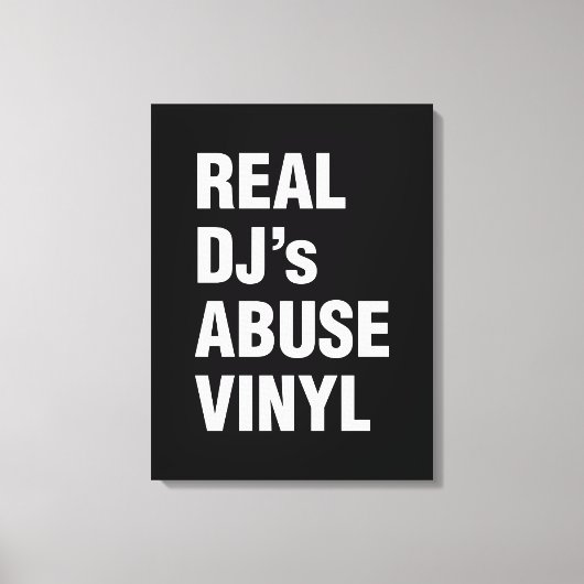 DJの実在ABUSE VINYL キャンバスプリント (正面)