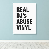 DJの実在ABUSE VINYL キャンバスプリント (インサイチュ (ウッドフロア))
