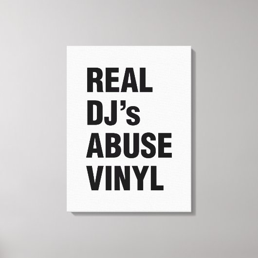 DJの実在ABUSE VINYL キャンバスプリント (正面)