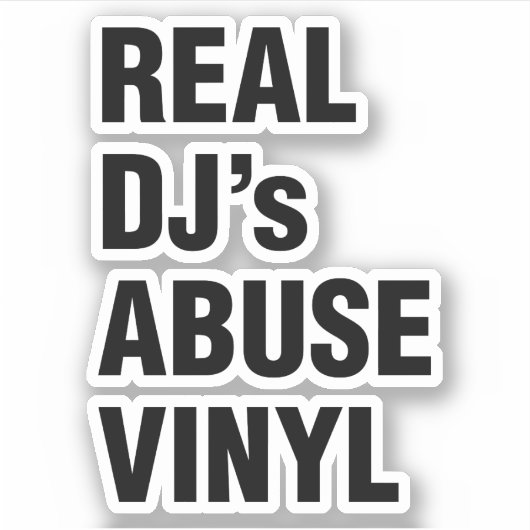 DJの実在ABUSE VINYL シール (正面)