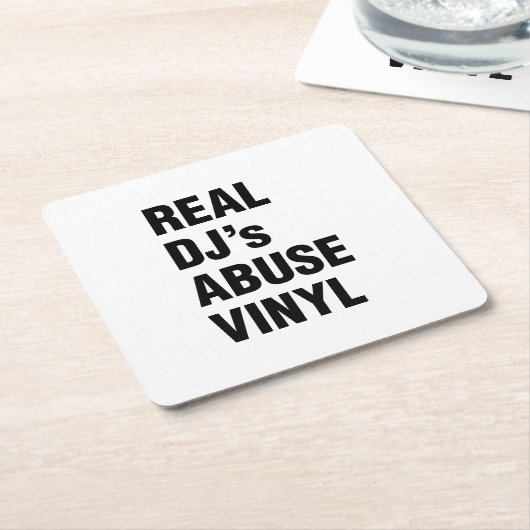 DJの実在ABUSE VINYL スクエアペーパーコースター (アングル)